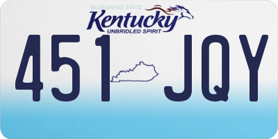 KY license plate 451JQY