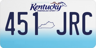 KY license plate 451JRC