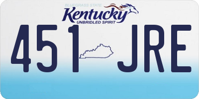 KY license plate 451JRE