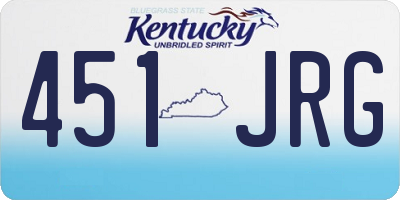 KY license plate 451JRG