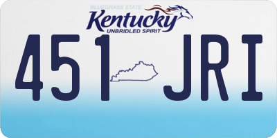 KY license plate 451JRI