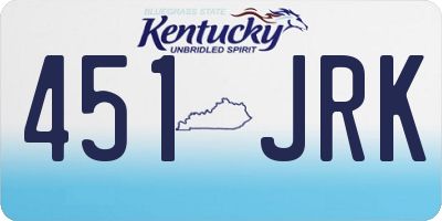 KY license plate 451JRK