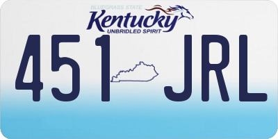 KY license plate 451JRL
