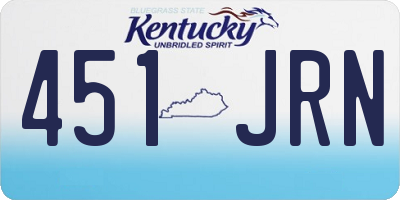 KY license plate 451JRN