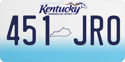 KY license plate 451JRO