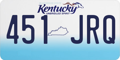 KY license plate 451JRQ