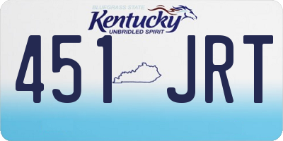 KY license plate 451JRT
