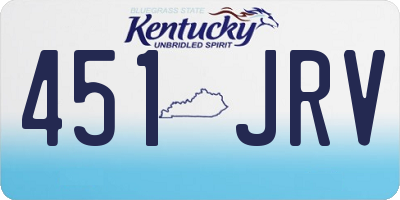 KY license plate 451JRV