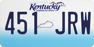 KY license plate 451JRW