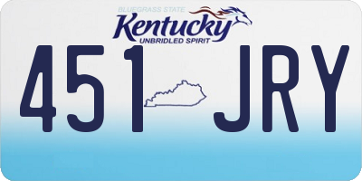 KY license plate 451JRY