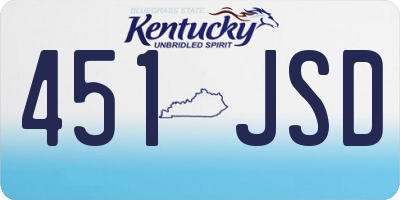 KY license plate 451JSD