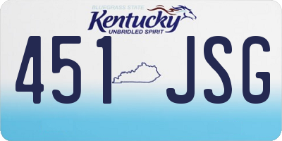 KY license plate 451JSG