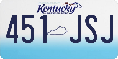 KY license plate 451JSJ