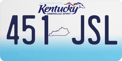 KY license plate 451JSL