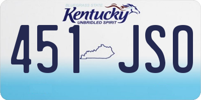 KY license plate 451JSO