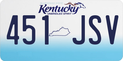 KY license plate 451JSV
