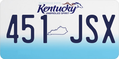 KY license plate 451JSX
