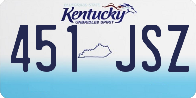 KY license plate 451JSZ