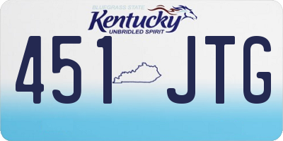 KY license plate 451JTG