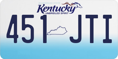 KY license plate 451JTI