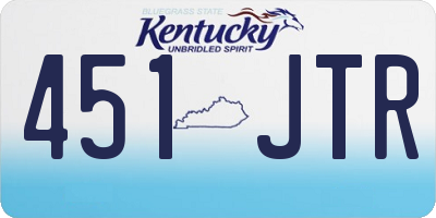 KY license plate 451JTR