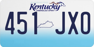 KY license plate 451JXO
