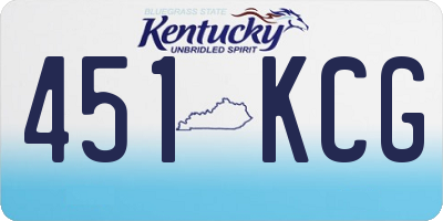 KY license plate 451KCG
