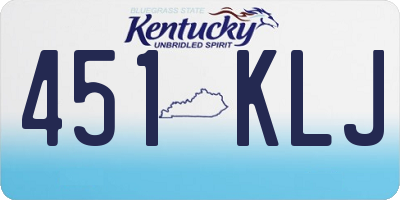 KY license plate 451KLJ