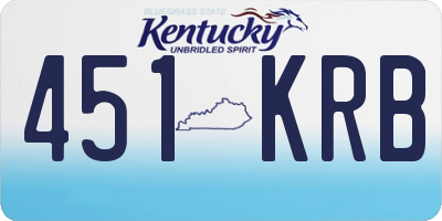 KY license plate 451KRB