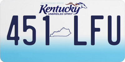 KY license plate 451LFU