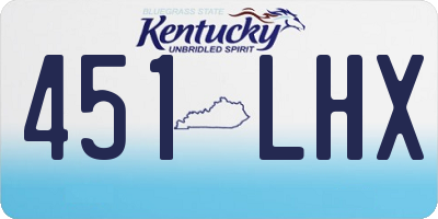 KY license plate 451LHX