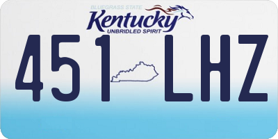 KY license plate 451LHZ