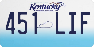 KY license plate 451LIF