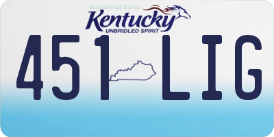 KY license plate 451LIG