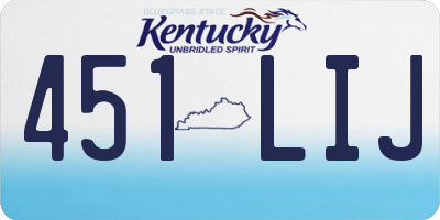 KY license plate 451LIJ