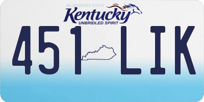 KY license plate 451LIK