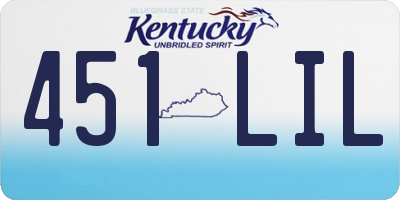 KY license plate 451LIL