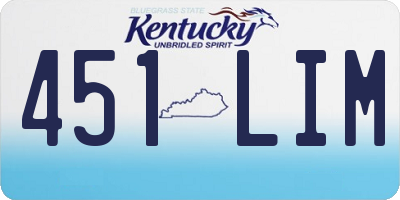 KY license plate 451LIM