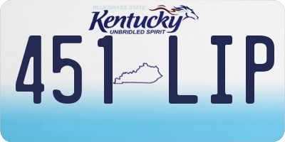 KY license plate 451LIP