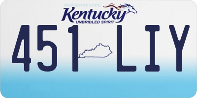 KY license plate 451LIY