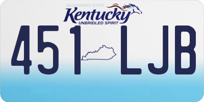 KY license plate 451LJB