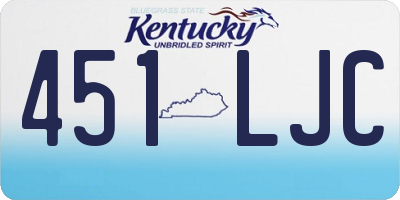 KY license plate 451LJC