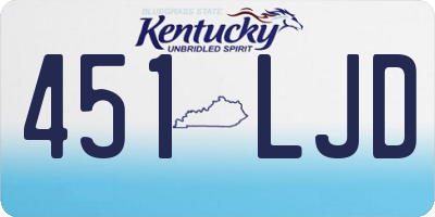 KY license plate 451LJD