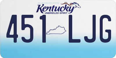 KY license plate 451LJG