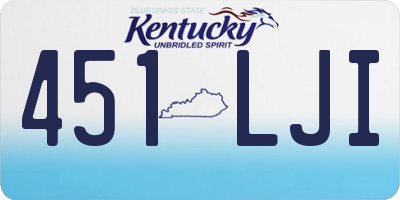 KY license plate 451LJI