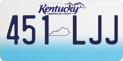 KY license plate 451LJJ