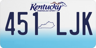 KY license plate 451LJK