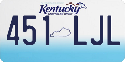 KY license plate 451LJL