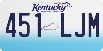 KY license plate 451LJM