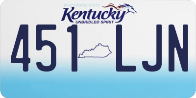 KY license plate 451LJN